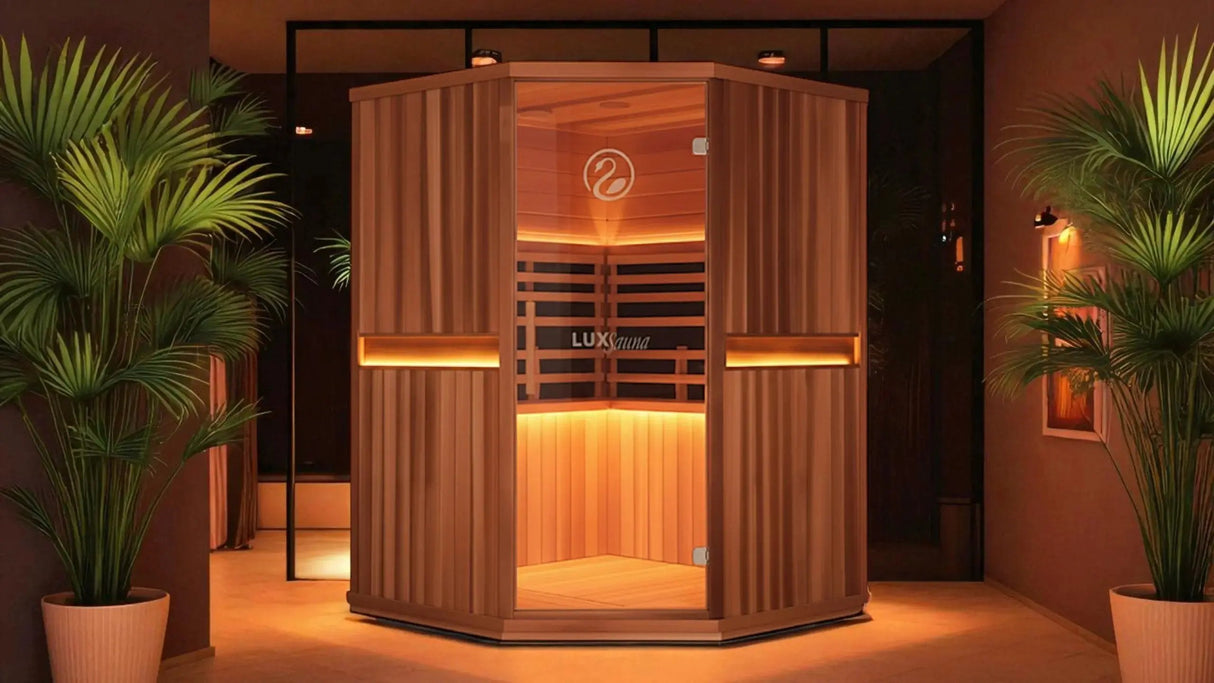 D-Lux 3 Person Corner Sauna - Demo Page LuxSauna