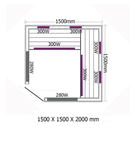 D-Lux 3 Person Corner LuxSauna